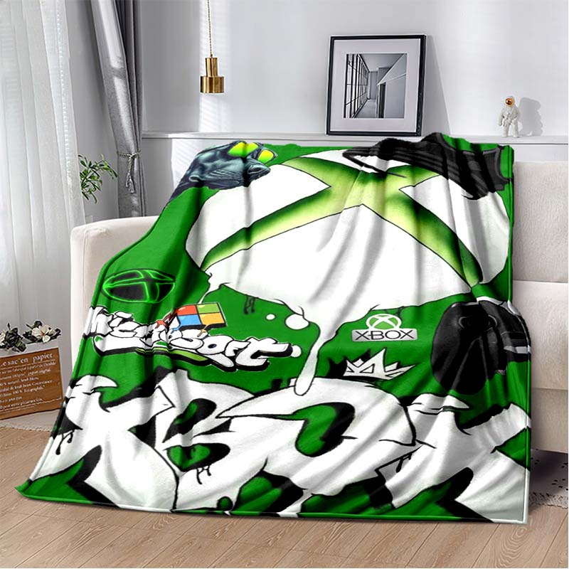 Home Decor Xbox Games - Xbox Gaming Symbol Print Flannel Blanket