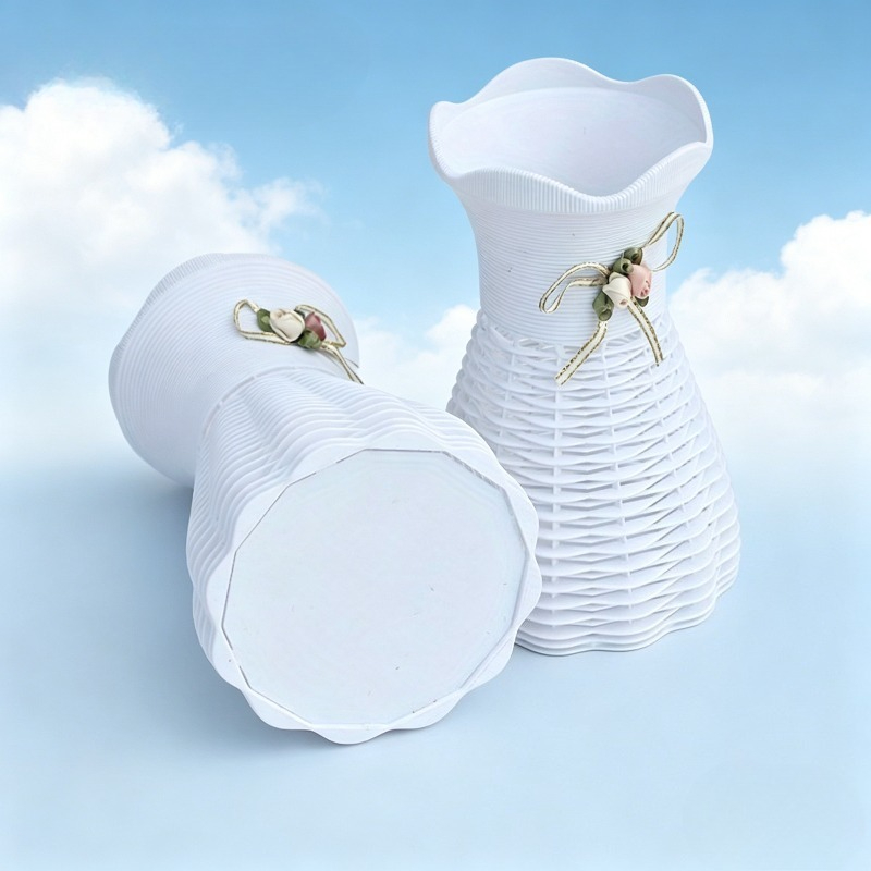 Home Decor Aesthetic Pinterest - 2pcs White plastic vase ornaments desktop