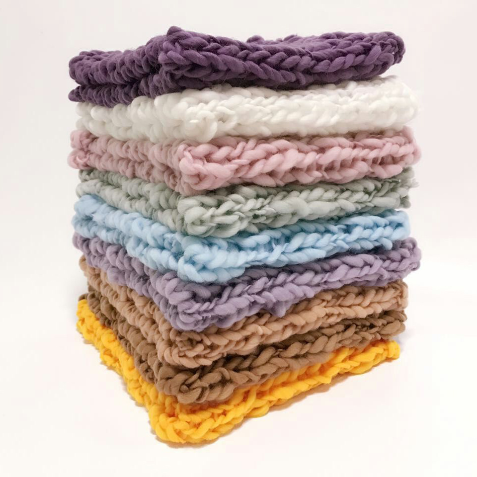 Decorative Throw Pillow - ❤️CYMMHCM Newborn Photography Accessories Crochet Blanket