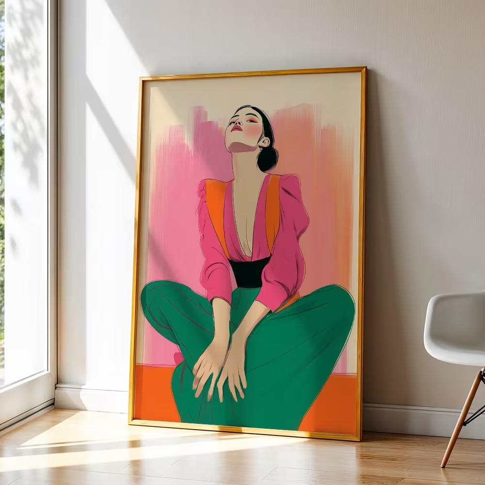 Home Decor Foto - Modern,Retro Pluralistic Feminism Wall Art Print