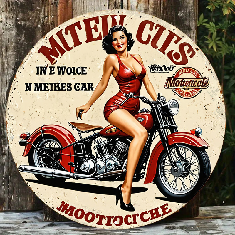 Home Decor Trends - Vintage Motorcycle Aluminum Wall Art -
