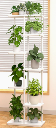 Home Decor Garden - Multi‑Tier Metal Wood Plant Stand Indoor