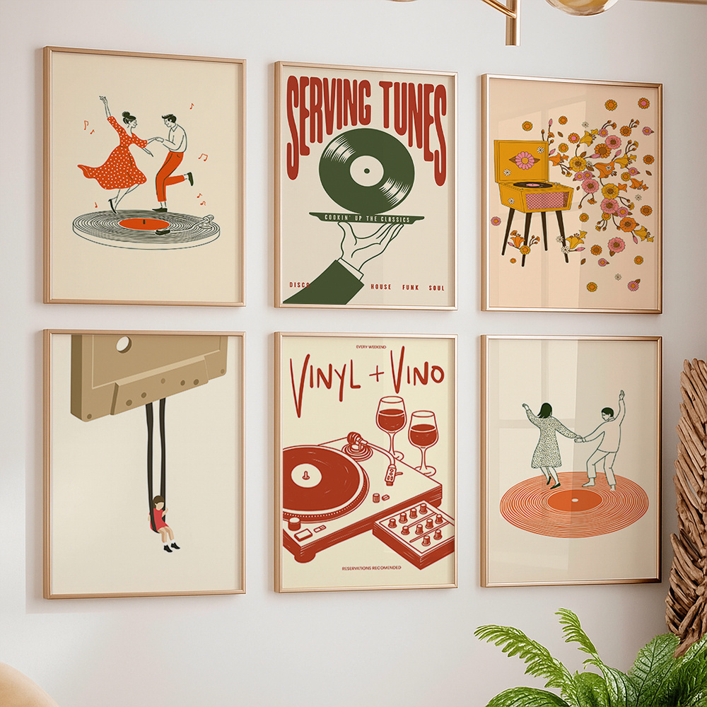 Home Decor Trends - 1pc Vintage Music Canvas Poster Unframed