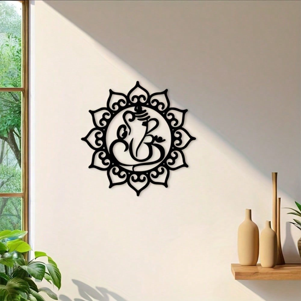 Home Decor Yoga - CIFBUY Metal Wall Art Black Wrought