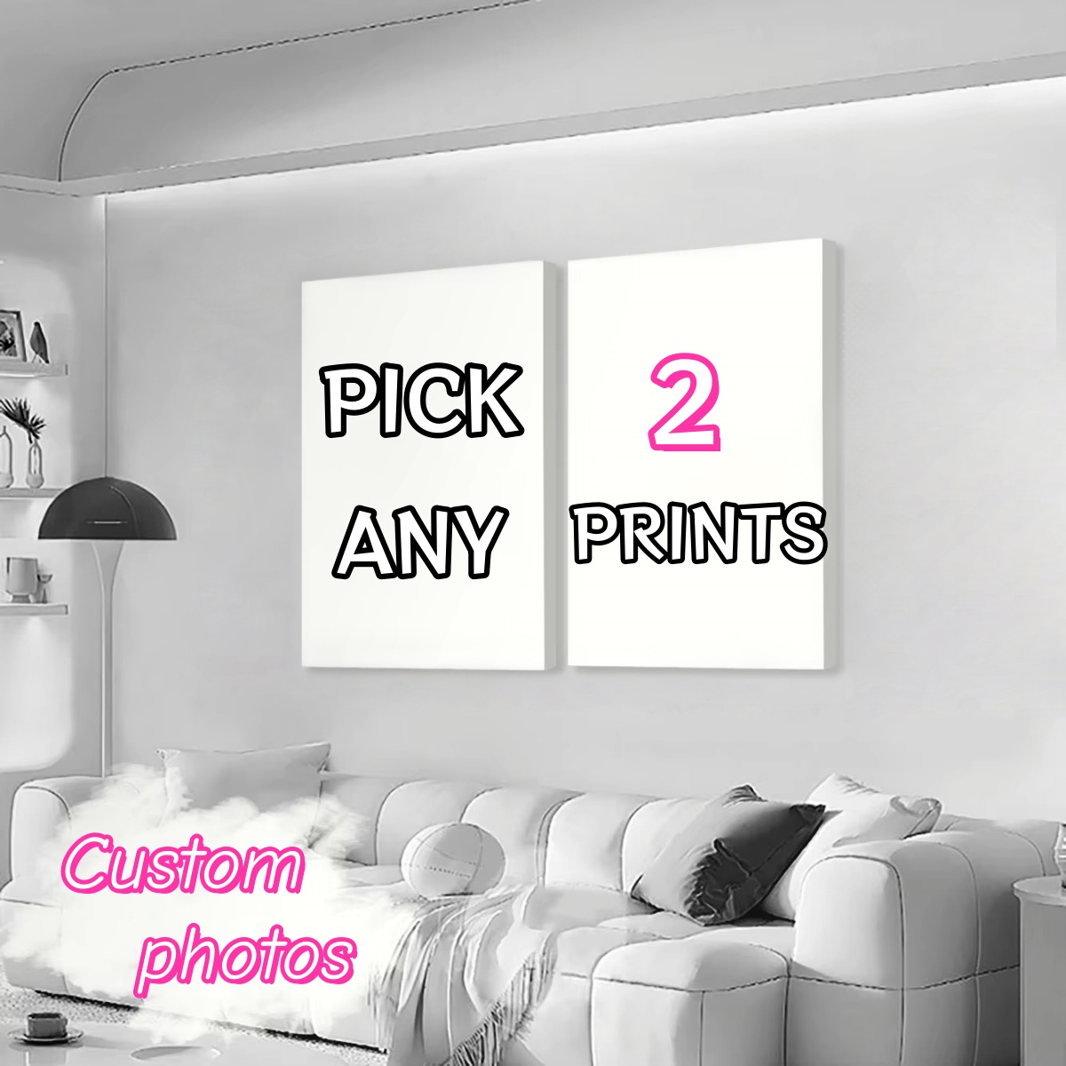 Home Decor Aesthetic Pinterest - 2/3/4/5/6pcs Custom Canvas Printing Personalized Photo
