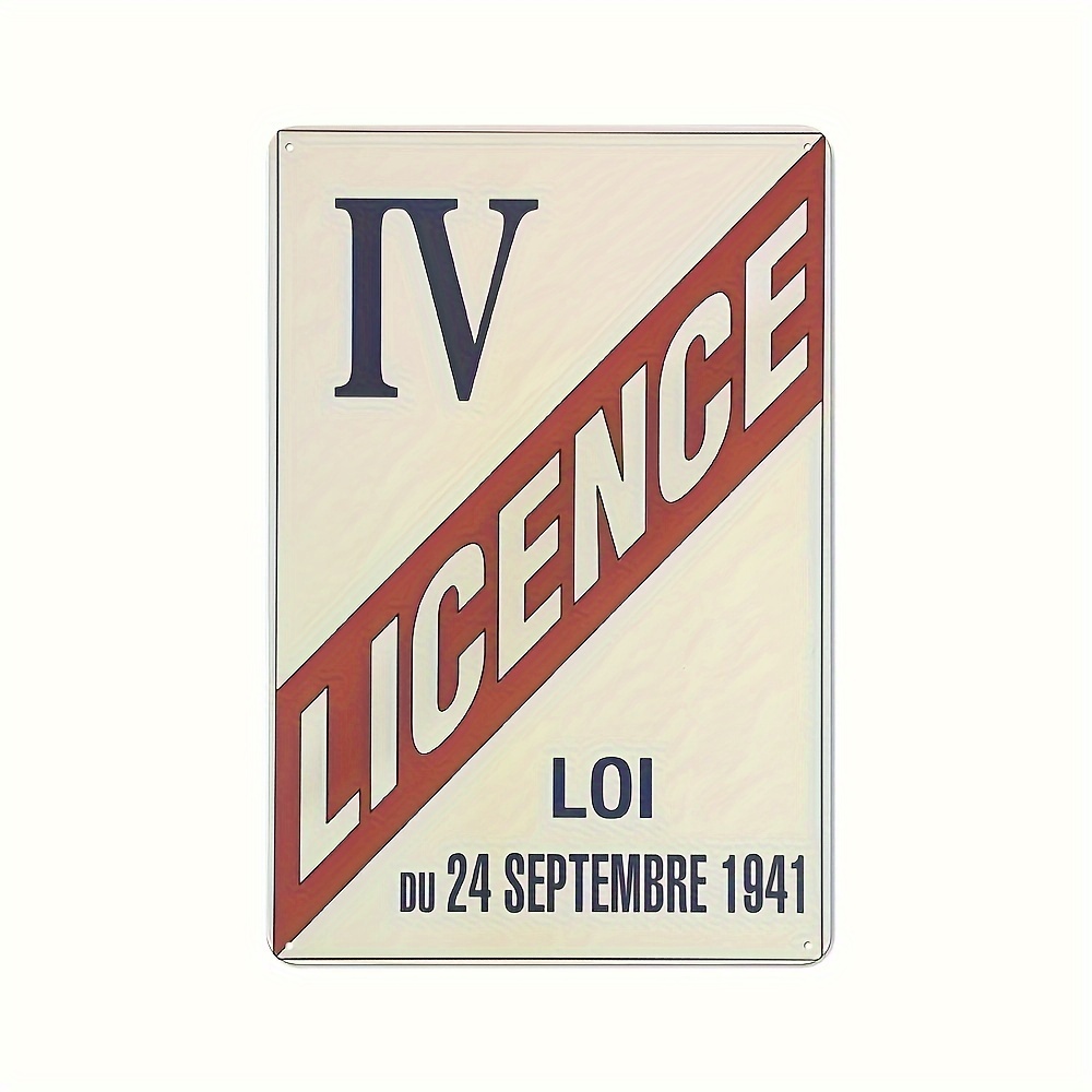 Home Decor Trends - French Alcohol Law Metal Sign -