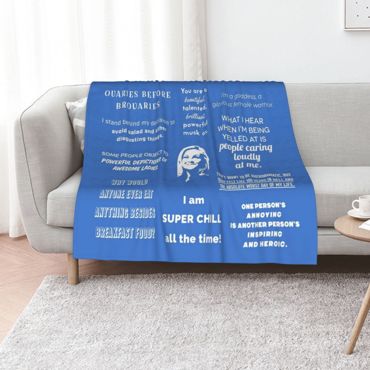 Home Decor Quotes Ideas - Leslie Knope - Quotes Throw Blanket