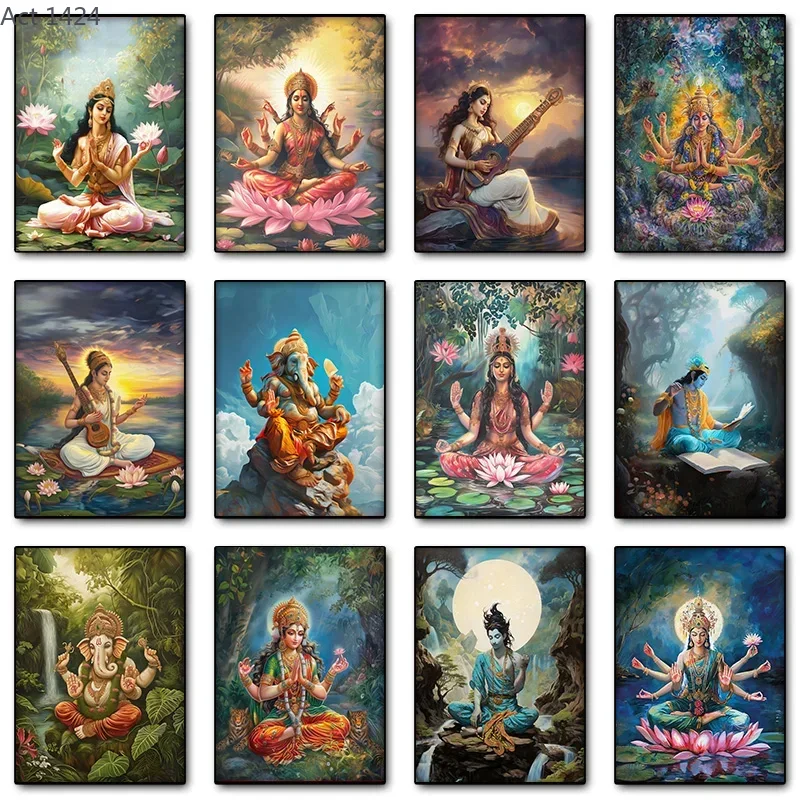 Home Decor Yoga - Divine Goddess Durga Hindu Indian Hindu