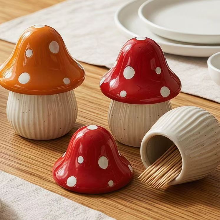 Cartoon Mushroom Ceramic Stora - Home Decor Kolkata 评论和价格