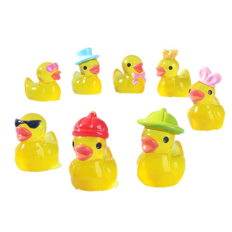 Mini Yellow Luminous Duck Orna - Home Decor Yellow 评论和价格