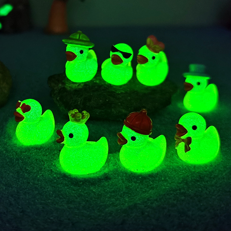 Mini Yellow Luminous Duck Orna - Home Decor Yellow 评论和价格