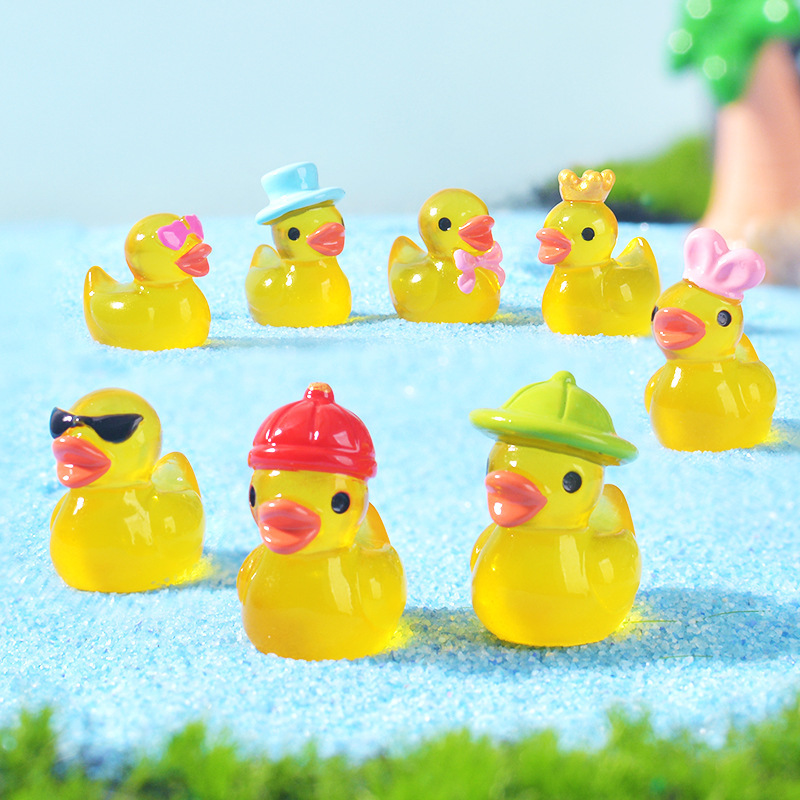 Mini Yellow Luminous Duck Orna - Home Decor Yellow 评论和价格