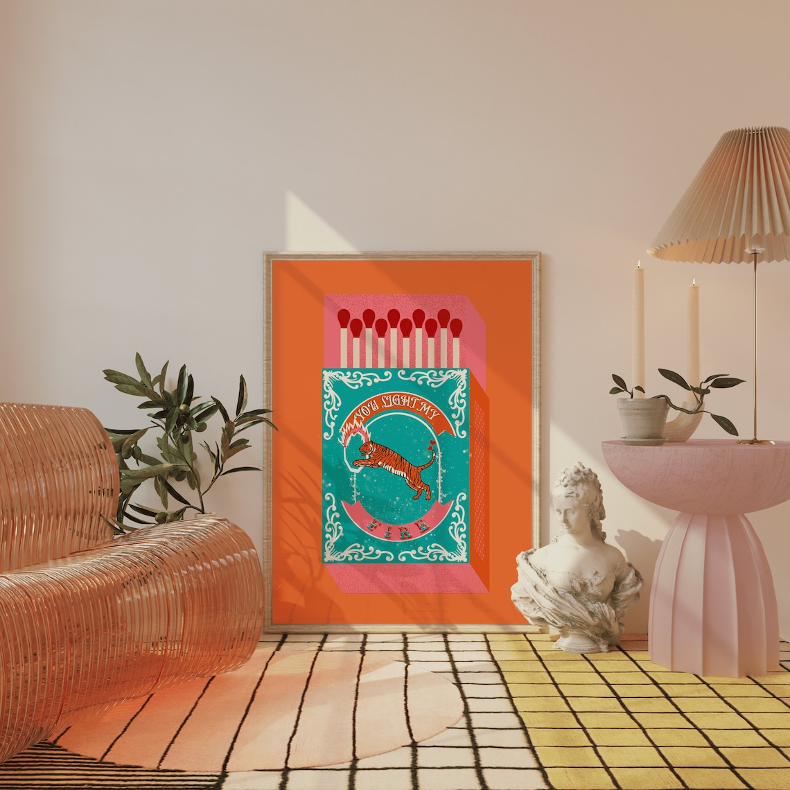 You Light My Fire Orange Match - Home Decor Kolkata 评论和价格