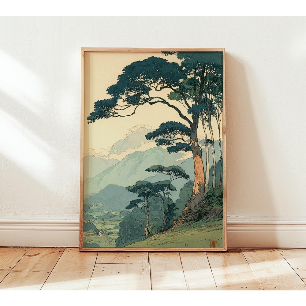 Retro Japanese Koi & Tree Canv - Home Decor Aesthetic Pinterest 评论和价格