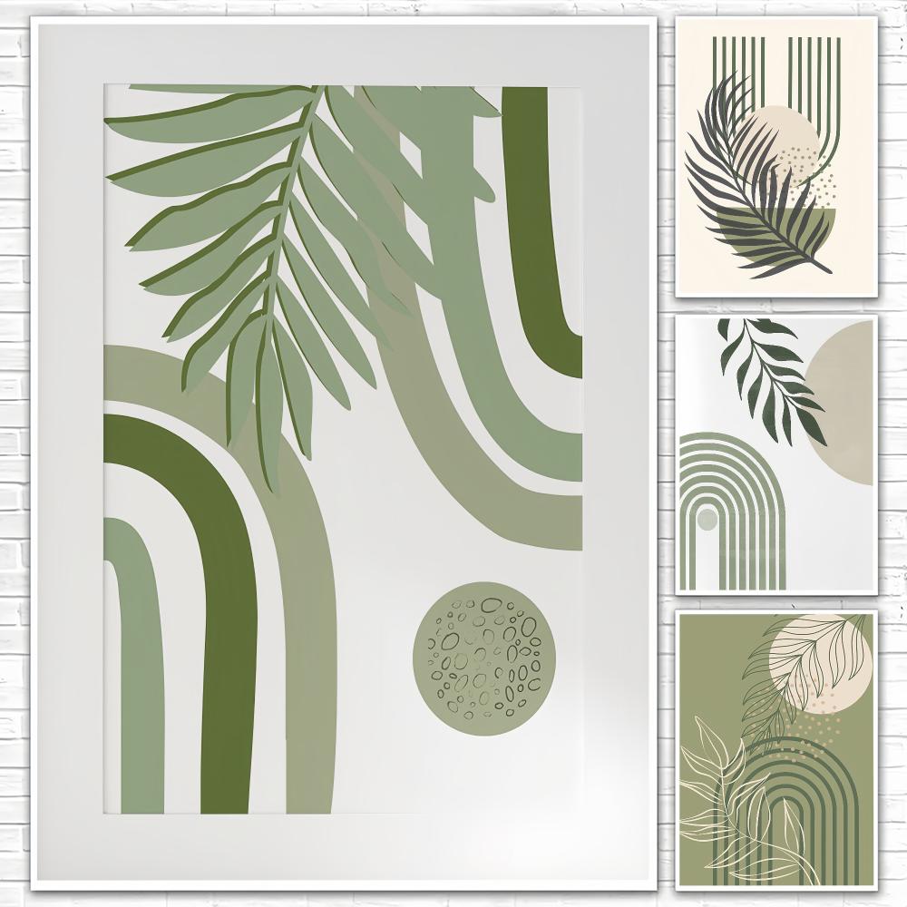 Sage Green HD Wall Art Poster  - Home Decor Japandi Style 评论和价格