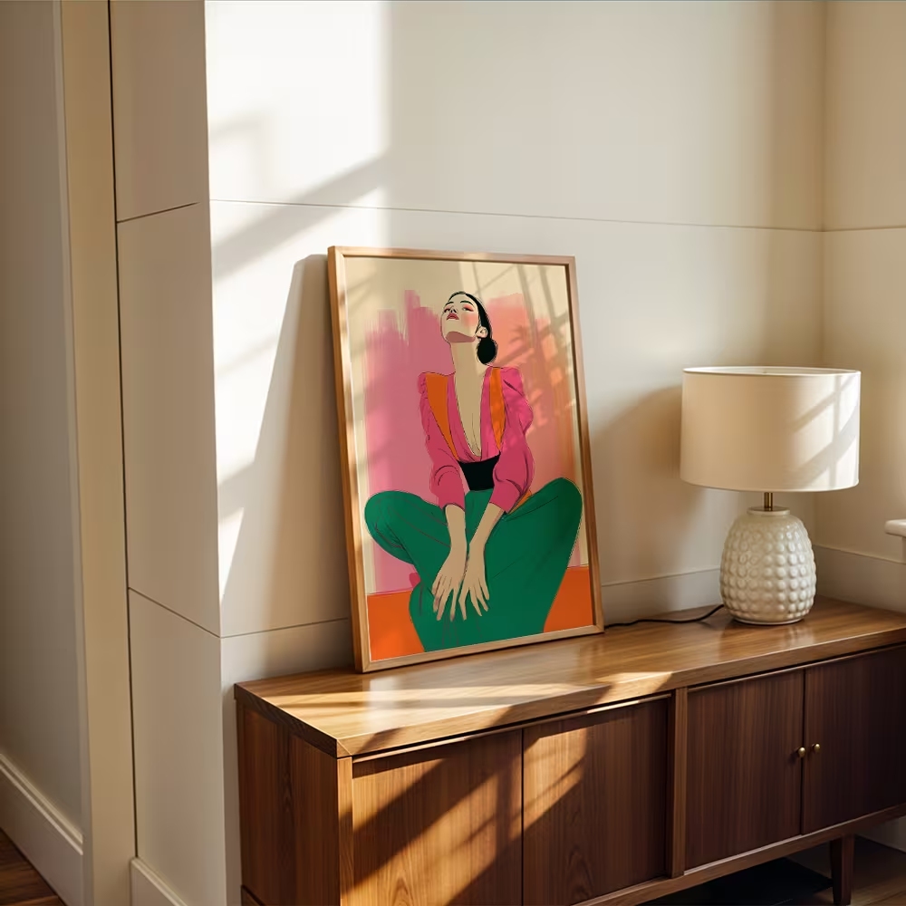 Modern,Retro Pluralistic Femin - Home Decor Foto 评论和价格
