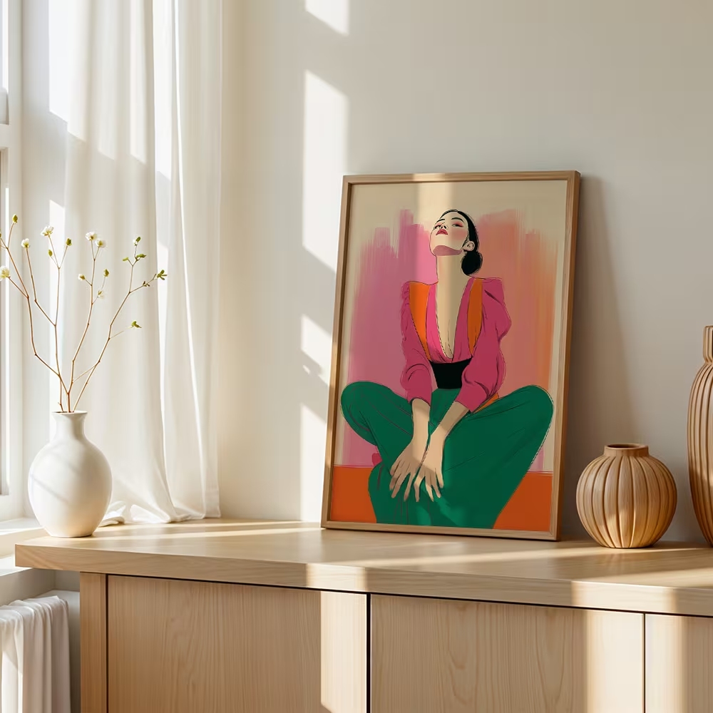Modern,Retro Pluralistic Femin - Home Decor Foto 评论和价格