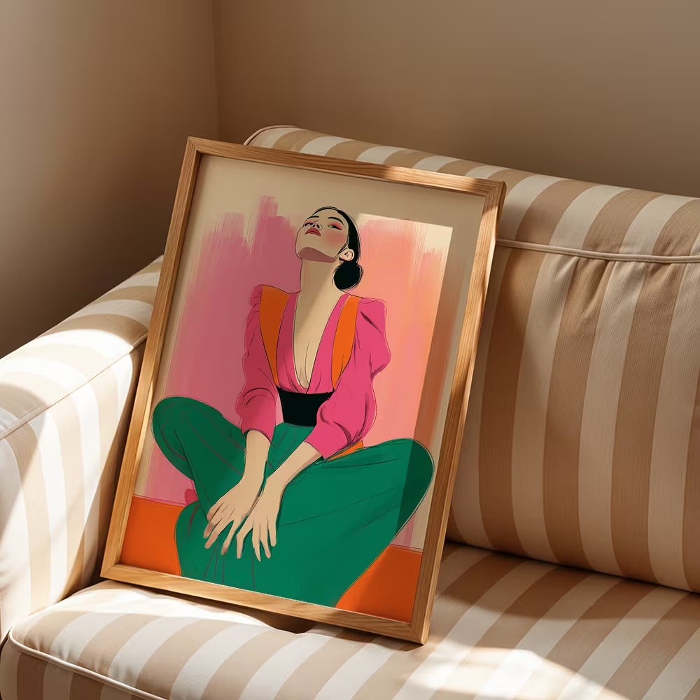 Modern,Retro Pluralistic Femin - Home Decor Foto 评论和价格
