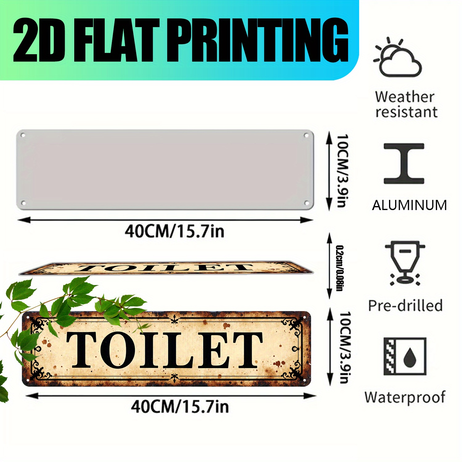 2D Flat, Vintage Aluminum Wall - Home Decor Kolkata 评论和价格