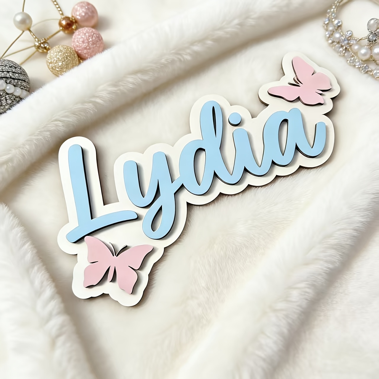Personalized Blue & Pink Butte - Home Decor For Birthday 评论和价格