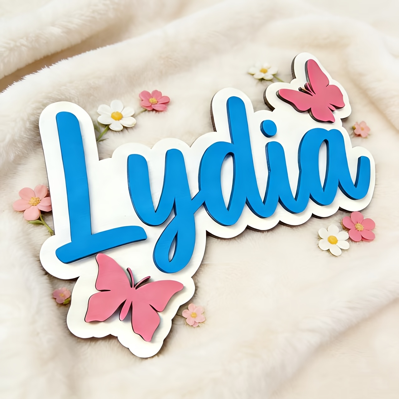Personalized Blue & Pink Butte - Home Decor For Birthday 评论和价格