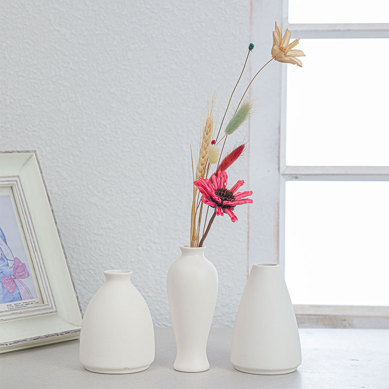 White Ceramic Mini Vase Minima - Home Decor Aesthetic Pinterest 评论和价格