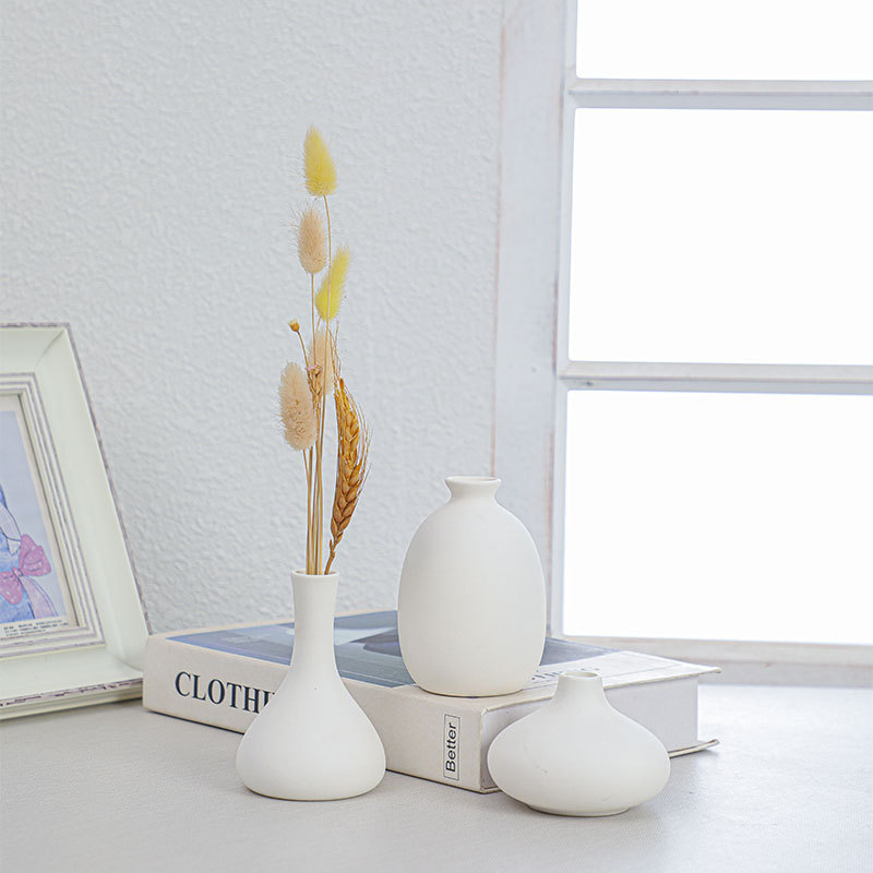 White Ceramic Mini Vase Minima - Home Decor Aesthetic Pinterest 评论和价格