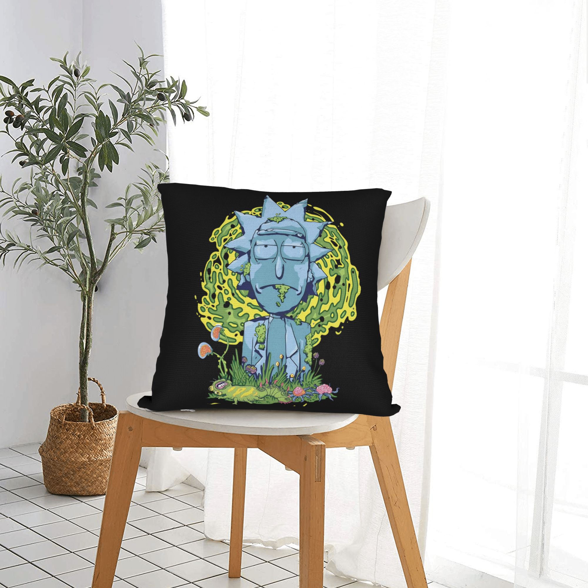 R-Rick and M-Morty Pillowcase  - Decorative Throw Pillow 评论和价格