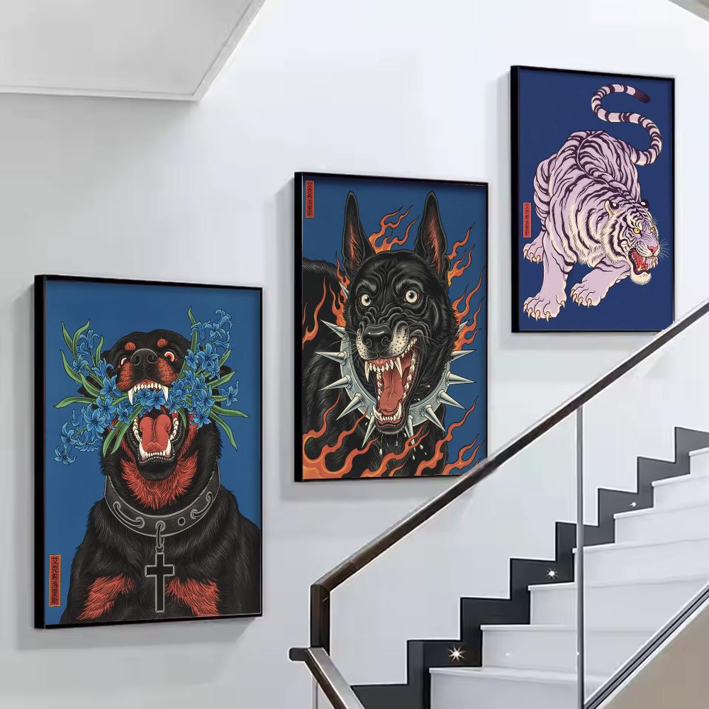 Japandi Dog HD Wall Art Poster - Home Decor Japandi Style 评论和价格