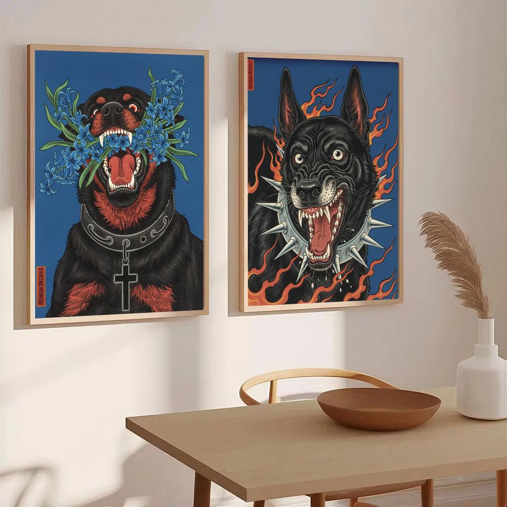 Japandi Dog HD Wall Art Poster - Home Decor Japandi Style 评论和价格