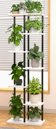 Multi‑Tier Metal Wood Plant St - Home Decor Garden 评论和价格