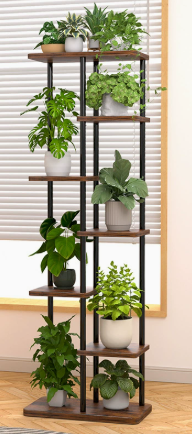 Multi‑Tier Metal Wood Plant St - Home Decor Garden 评论和价格
