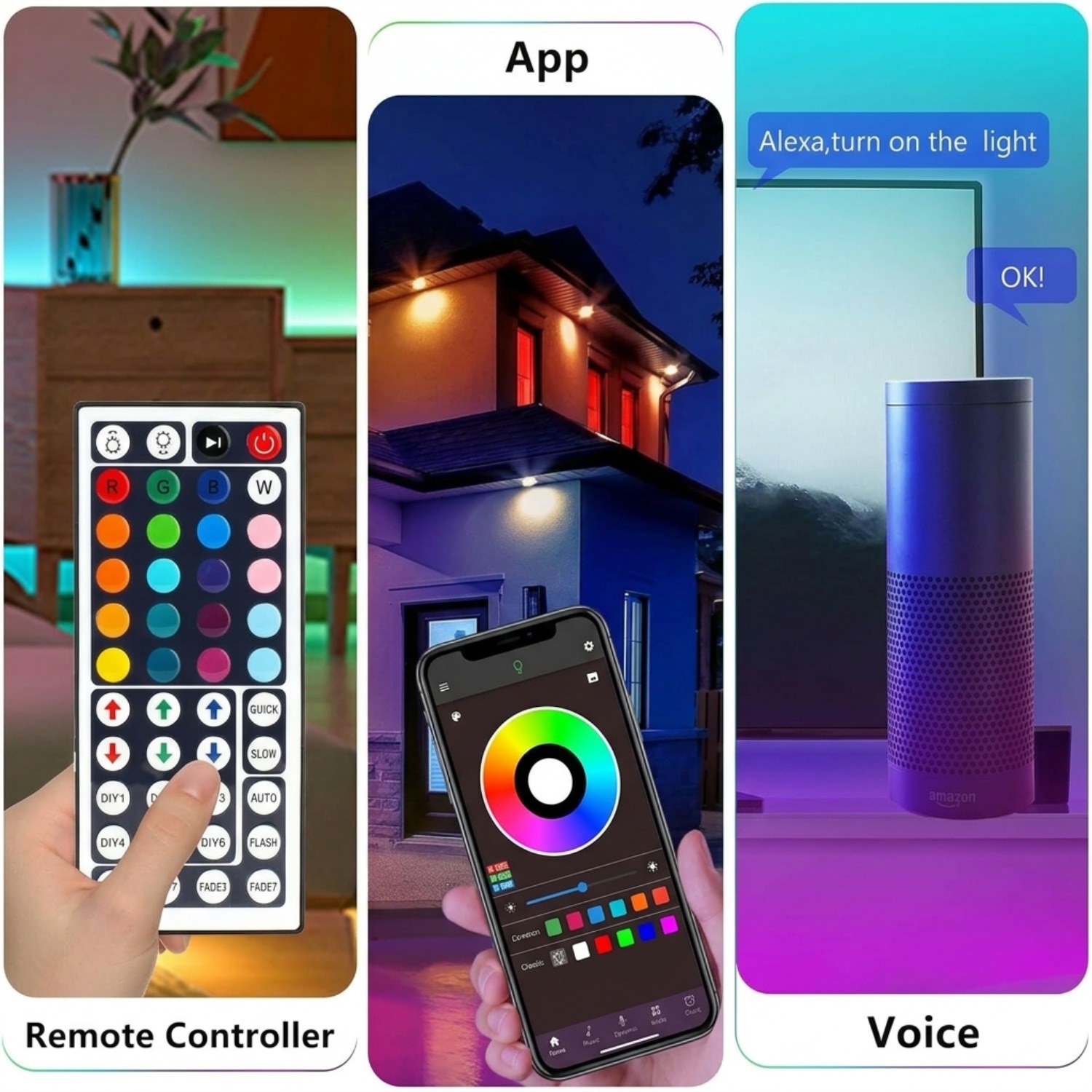 10M 20M 30M RGB LED Lights Str - Home Decor App 评论和价格