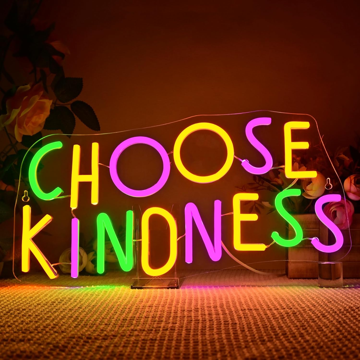 Choose Kindness Neon Sign Colo - Home Decor Quotes Ideas 评论和价格