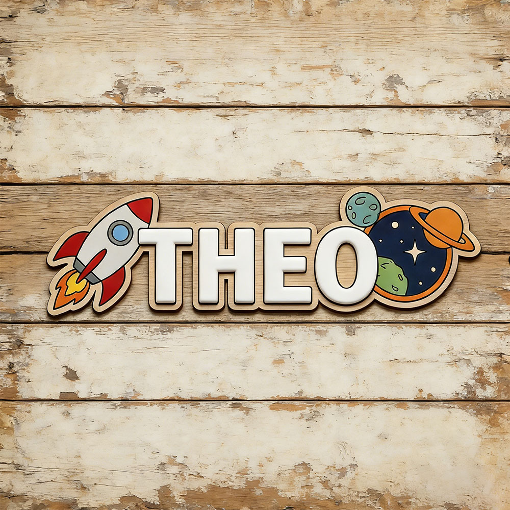 Personalized Space Rocket Name - Home Decor Zone 评论和价格