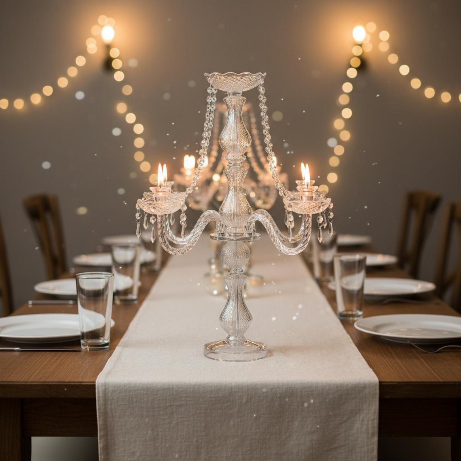 Crystal Candelabra Elegant Wed - Home Decor Trends 评论和价格