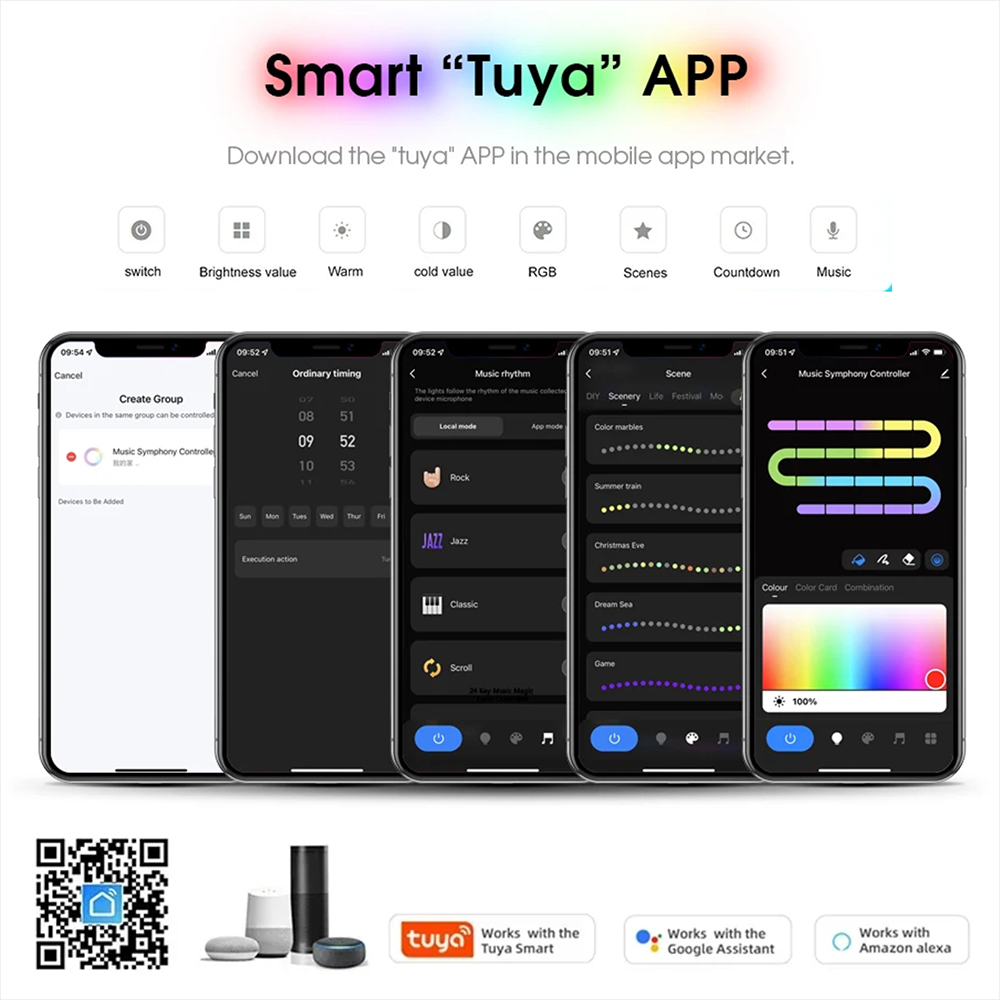 Tuya WiFi WS2811 RGBIC COB LED - Home Decor App 评论和价格