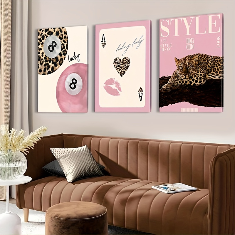 3pcs Leopard Cheetah Canvas Wa - Home Decor Trends 评论和价格