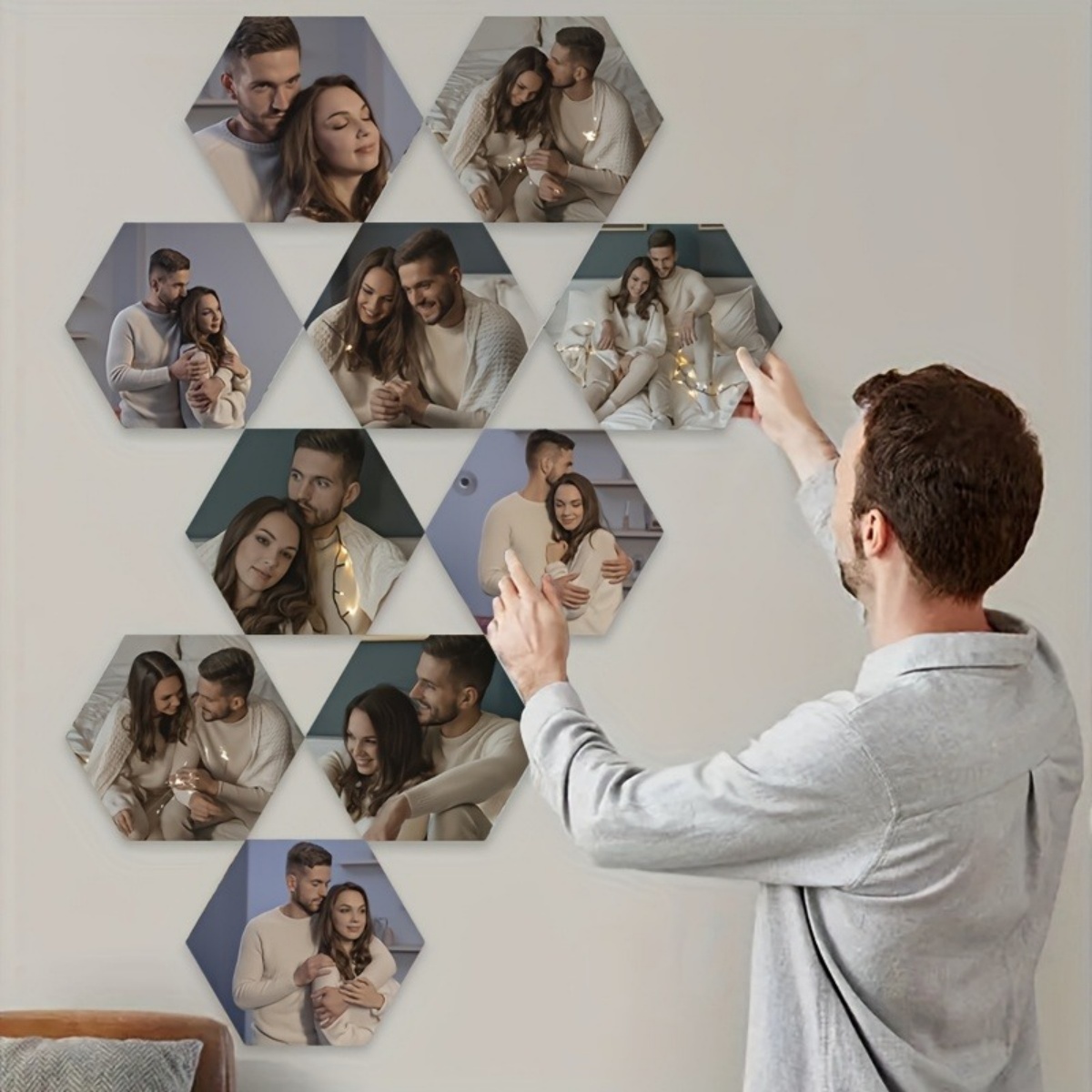 Custom Wall Decor — Modern Hex - Home Decor For Birthday 评论和价格