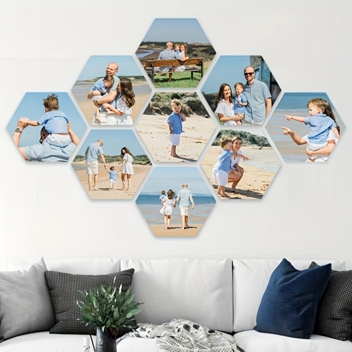 Custom Wall Decor — Modern Hex - Home Decor For Birthday 评论和价格