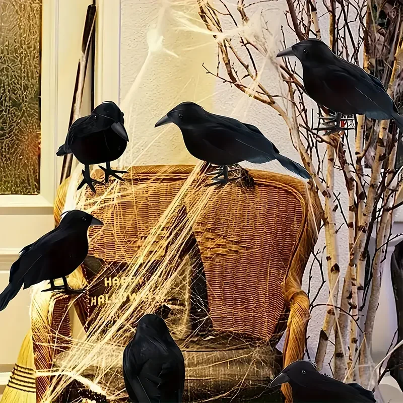 1PC Black Crow Halloween Decor - Home Decor Garden 评论和价格