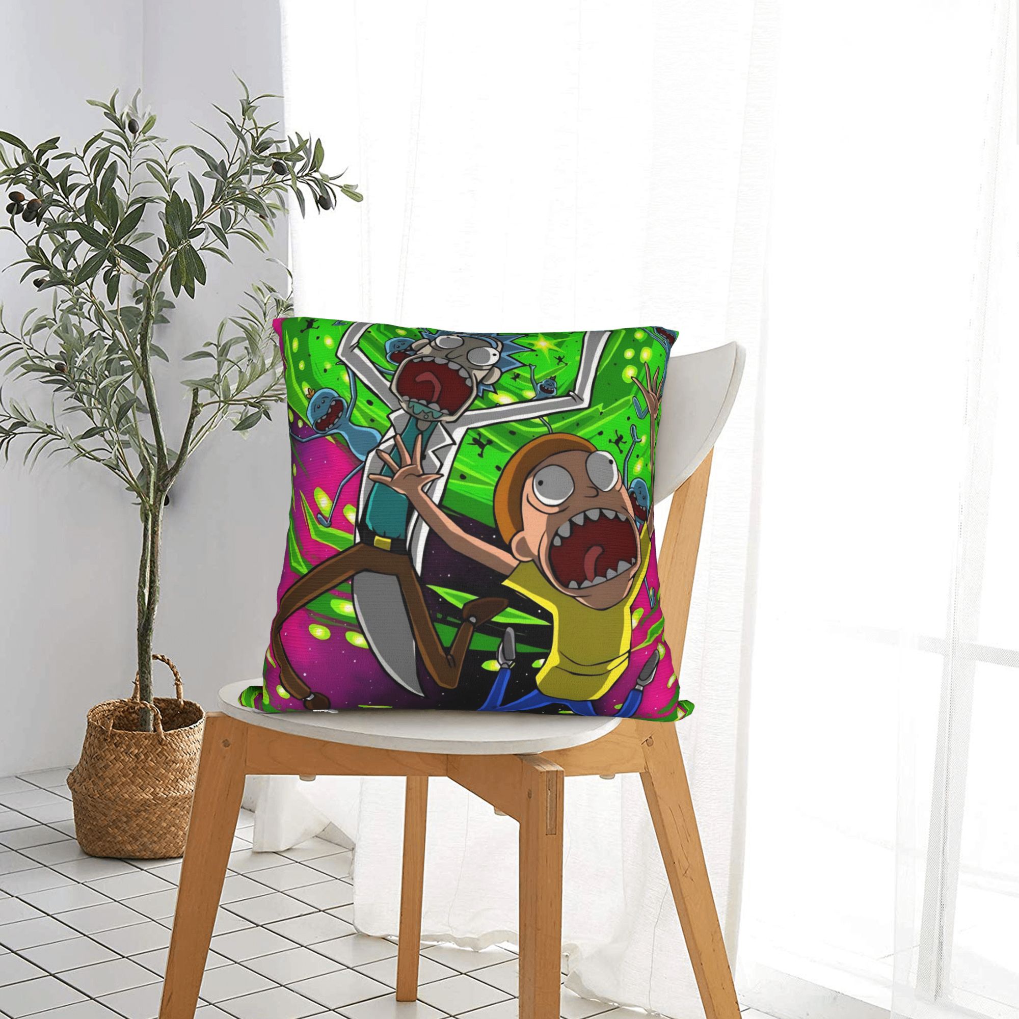 R-Rick and M-Morty  Pillowcase - Decorative Throw Pillow 评论和价格
