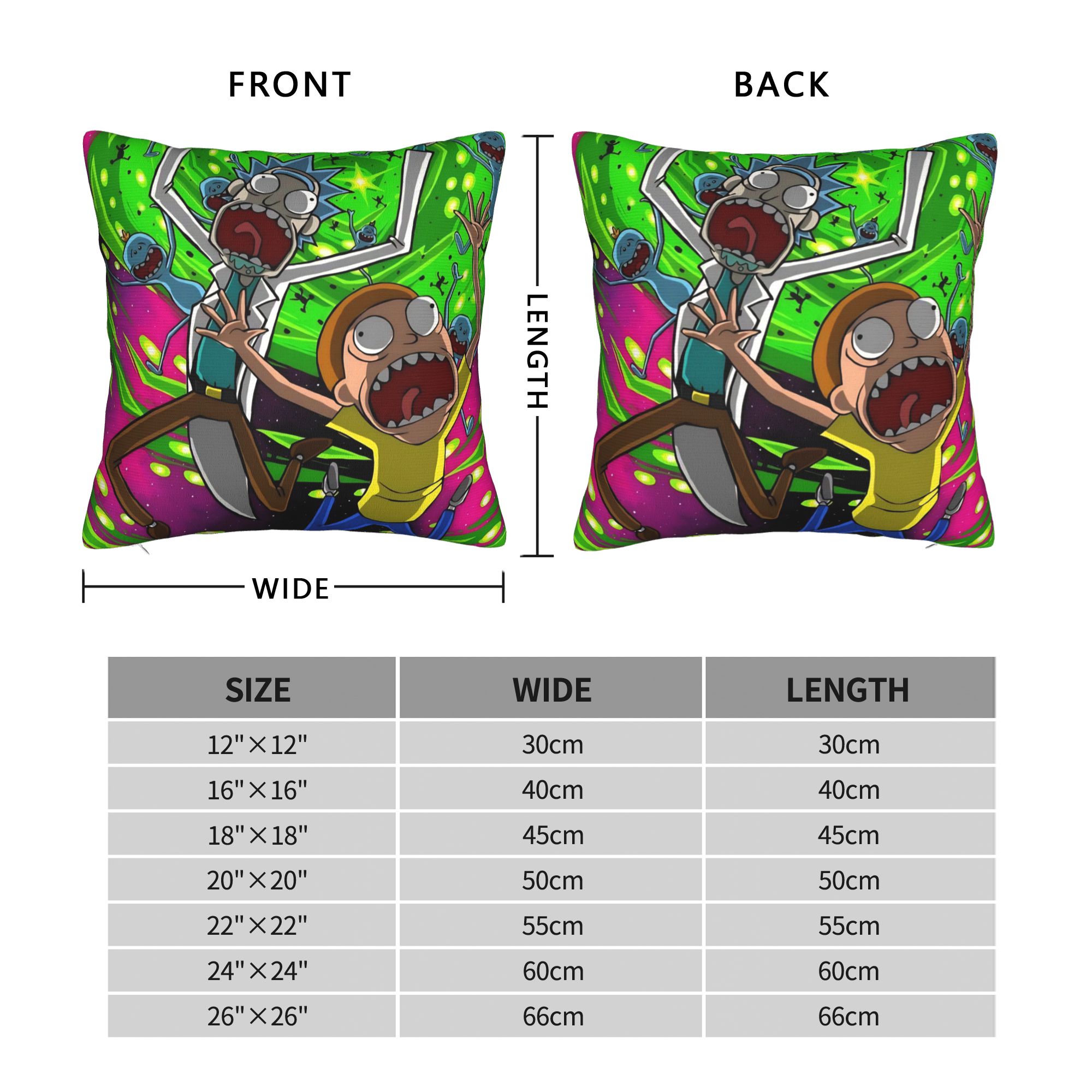 R-Rick and M-Morty  Pillowcase - Decorative Throw Pillow 评论和价格