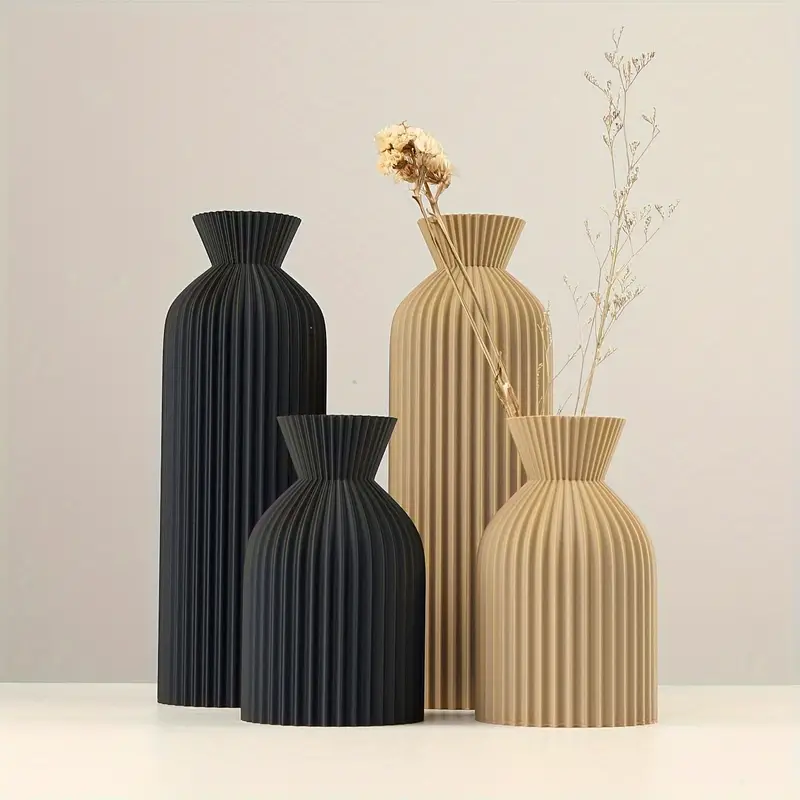 Elegant Black Plastic Vase - B - Home Decor Aesthetic Pinterest 评论和价格