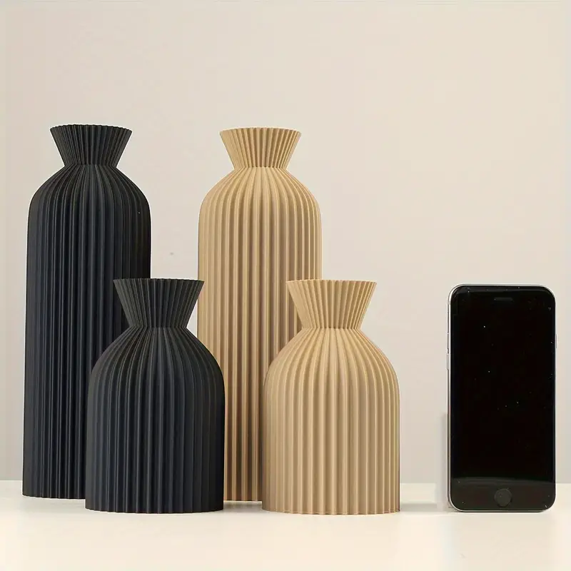 Elegant Black Plastic Vase - B - Home Decor Aesthetic Pinterest 评论和价格