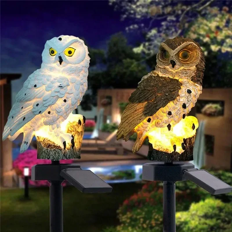 Solar Owl Statue Garden Light  - Home Decor Garden 评论和价格