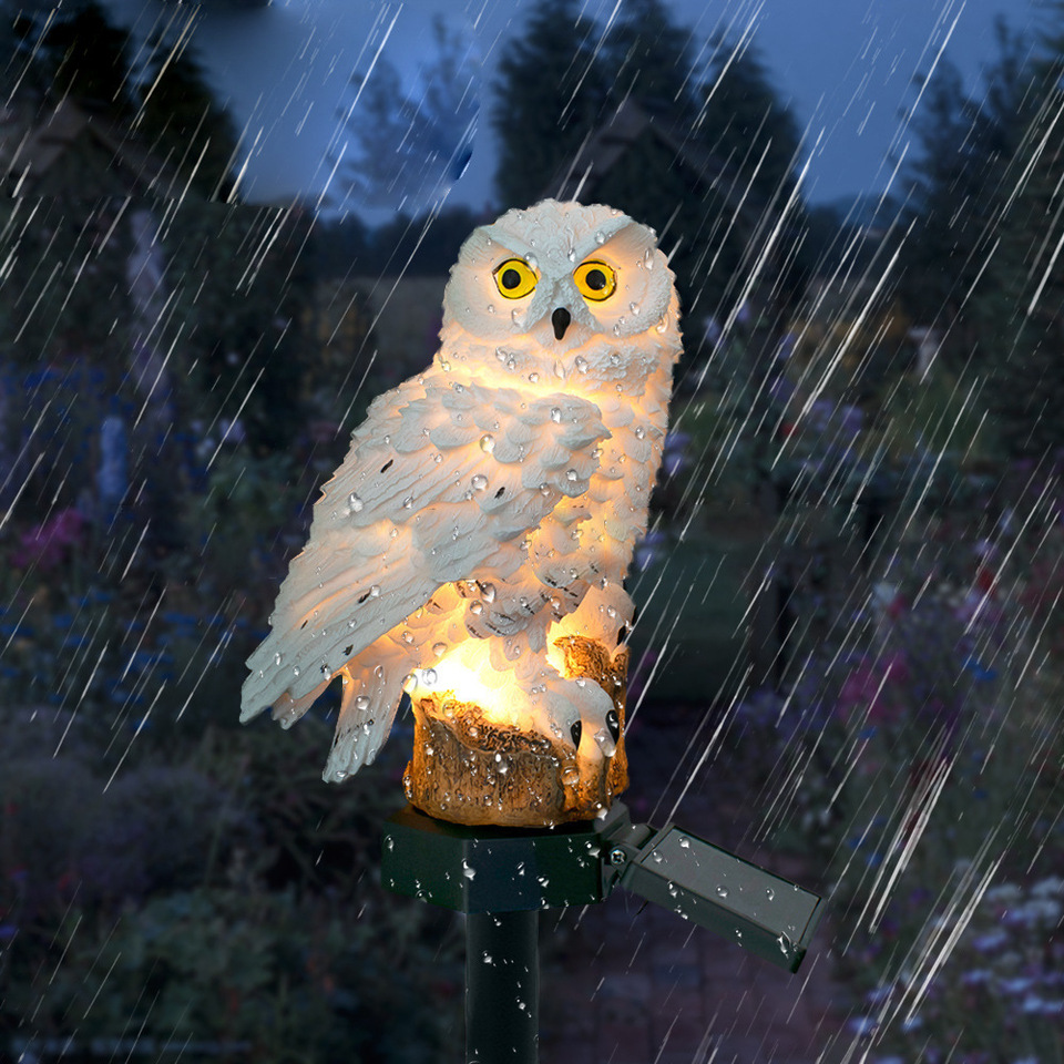Solar Owl Statue Garden Light  - Home Decor Garden 评论和价格