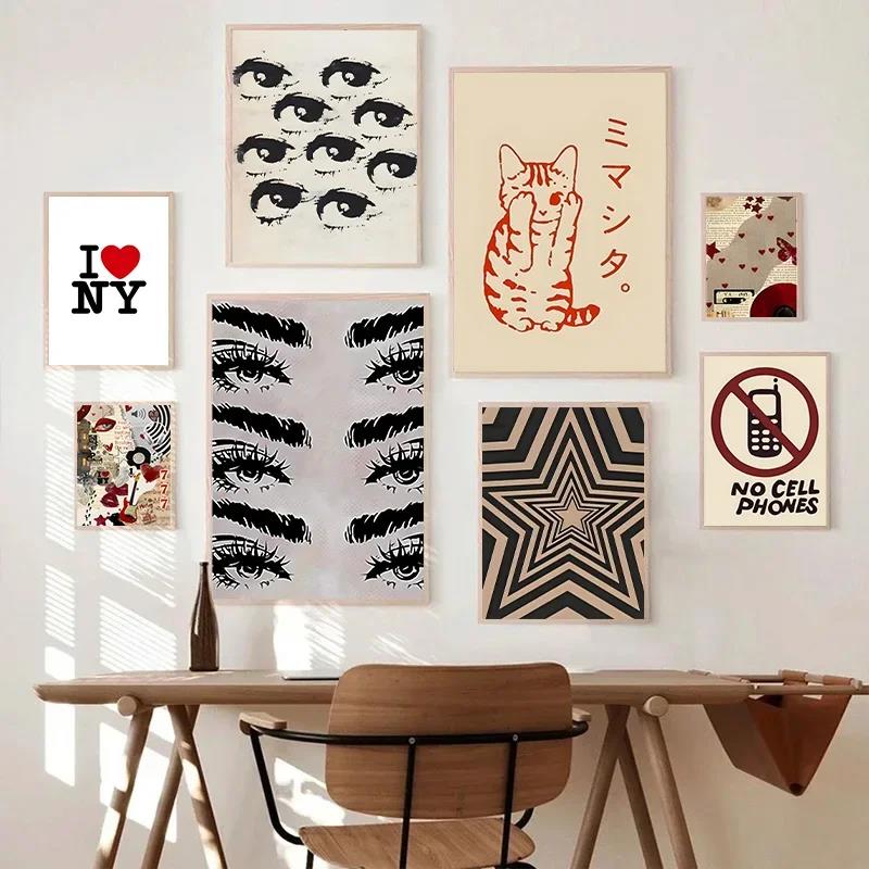Posters Y2K Rock Style Canvas  - Home Decor Aesthetic Pinterest 评论和价格
