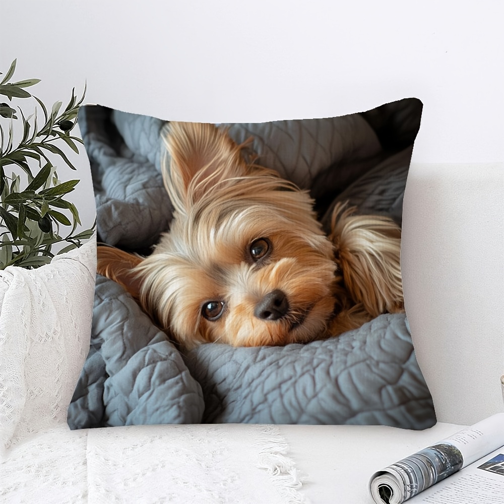Customize 1pc Yorkshire Terrie - Decorative Throw Pillow 评论和价格