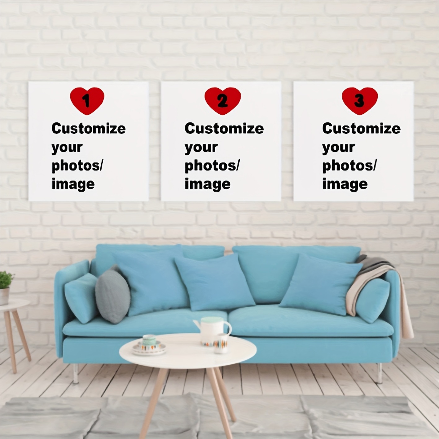 3pcs/set Custom Square Canvas  - Home Decor Foto 评论和价格